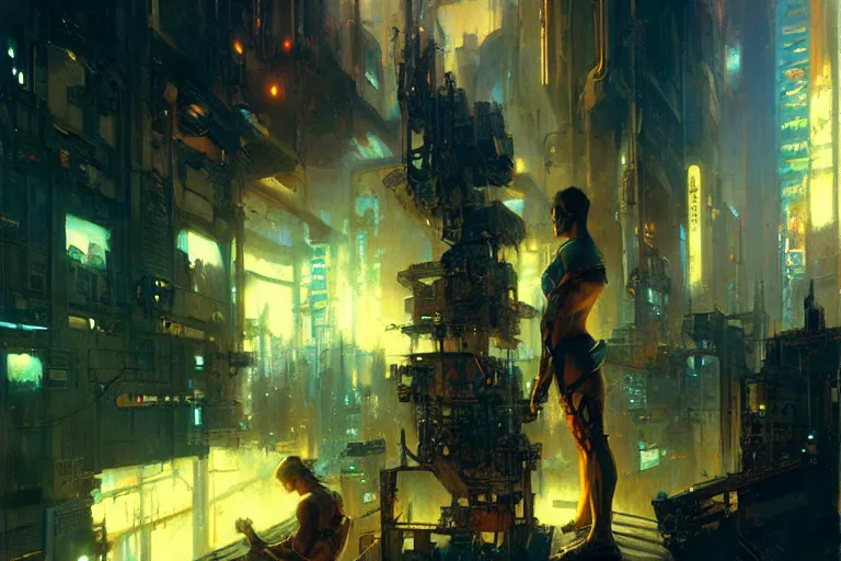 Image similar to cyberpunk, painting by gaston bussiere, craig mullins, j. c. leyendecker, greg rutkowski