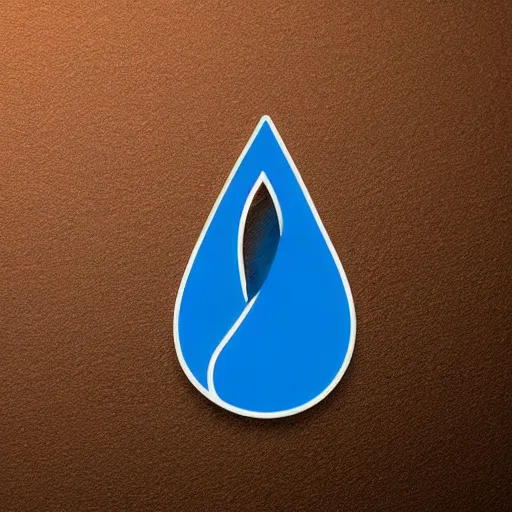 Prompt: logo of a blue drop of water with wings