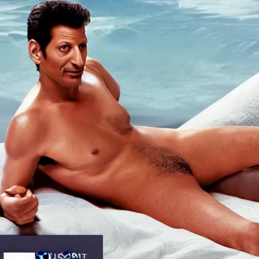 Image similar to jeff goldblum is seductive ian malcom on the cover of a romance novel