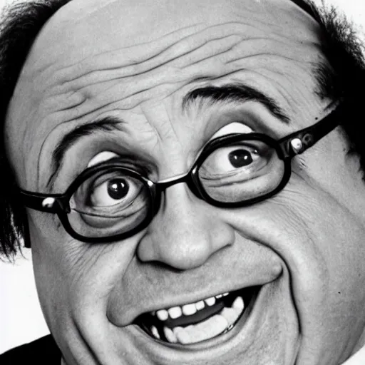 Image similar to danny devito obsessed with barbies 1 9 8 0 s children's show, detailed facial expressions