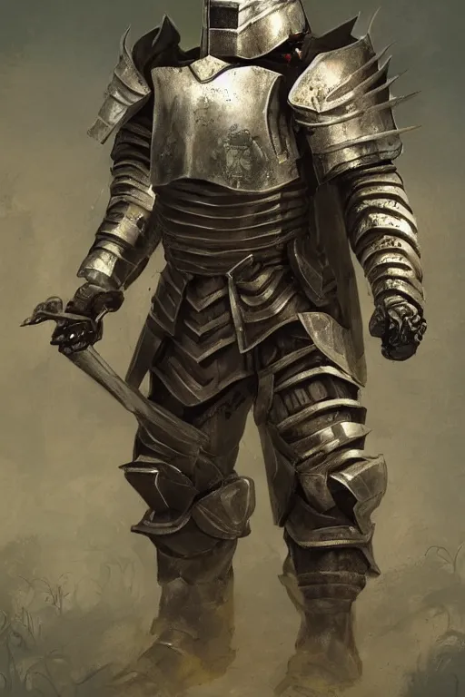 Prompt: full armored knight errant | solarpunk genre | artstation | dramatic lighting