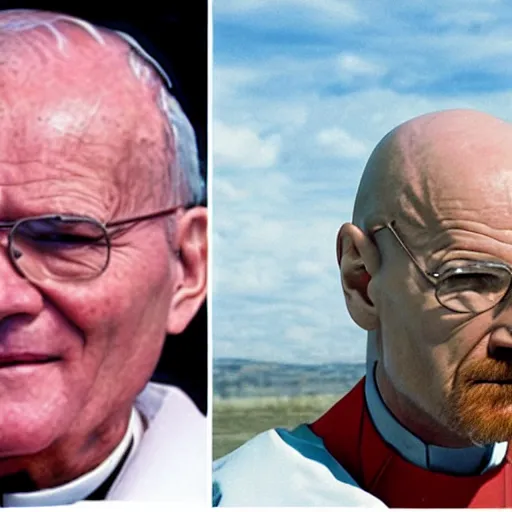 Image similar to john paul ii in breaking bad with walter white