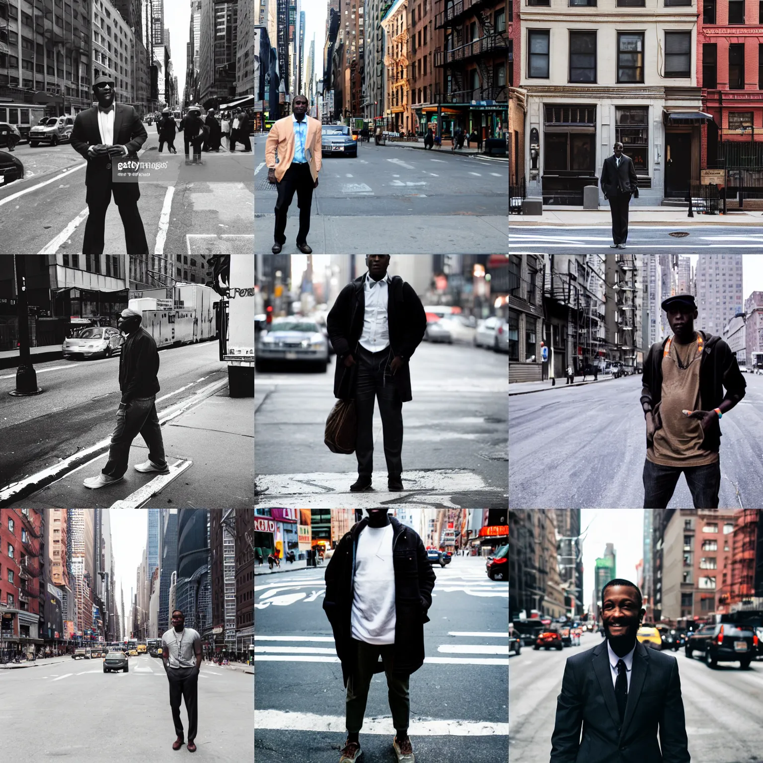 Prompt: black man on a new york street