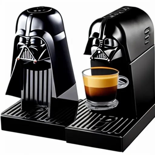 Image similar to darth vader nespresso machine