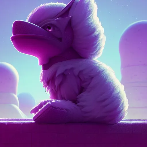 Prompt: fluffy android critter :: by beeple and James Gilleard and Justin Gerard :: ornate, dynamic, particulate, intricate, elegant, highly detailed, centered, artstation, smooth, sharp focus, octane render, 3d