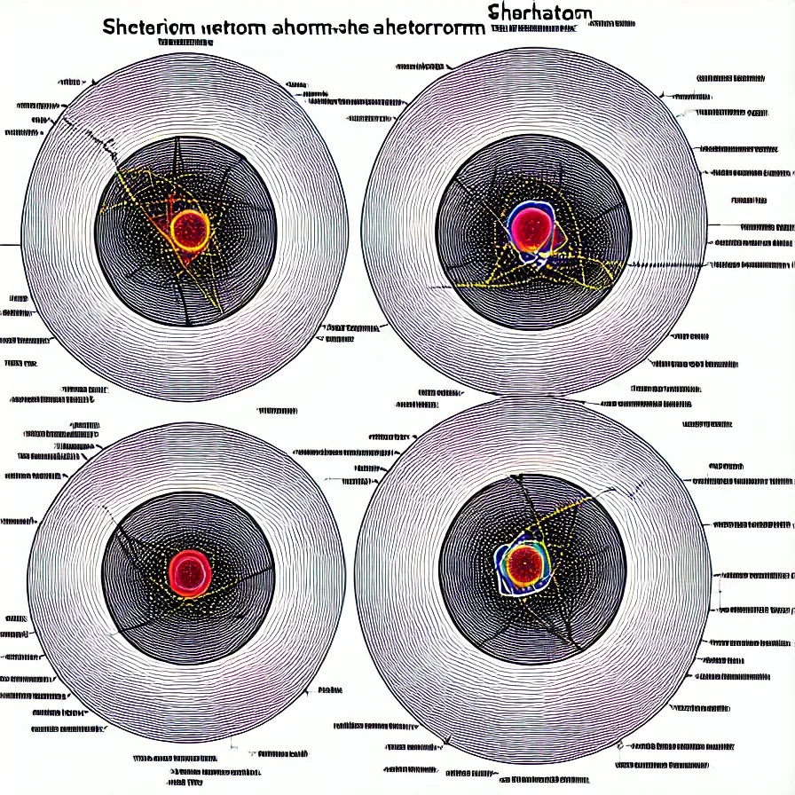 Image similar to “schema of the inner workings of an atom and electron”