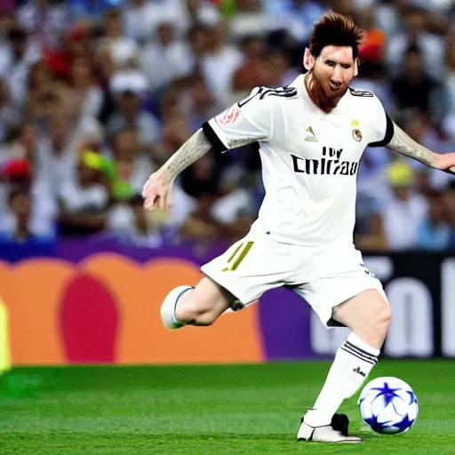 Image similar to messi playing for real madrid