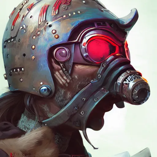 Image similar to cyberpunk viking helmet mask warrior goddess robot ninja fantasy, art gta 5 cover, official fanart behance hd artstation by jesper ejsing, by rhads, makoto shinkai and lois van baarle, ilya kuvshinov, ossdraws