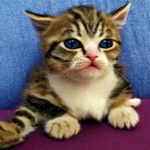 Image similar to cute crying kitten
