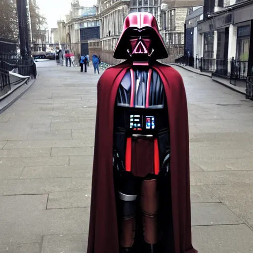 Prompt: darth revan in london