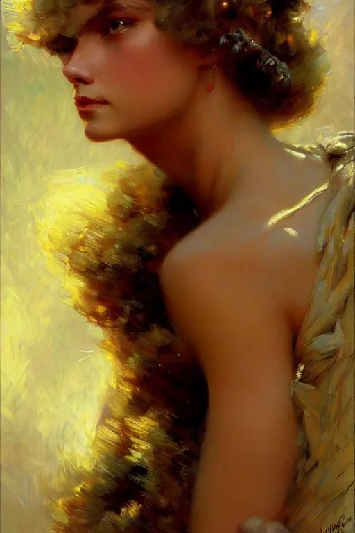 Prompt: stunning young woman, highly detailed painting by gaston bussiere, craig mullins, j. c. leyendecker 8 k