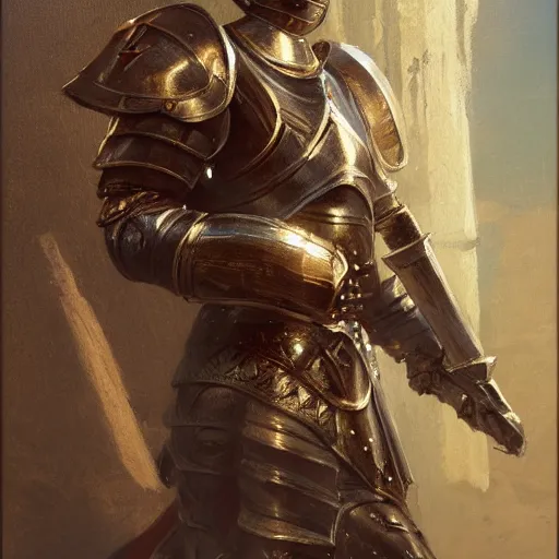 Prompt: full body portrait of a knight armour, highly detailed painting by gaston bussiere, craig mullins, j. c. leyendecker, 8 k, mid shot, octane render, unreal engine, concept art