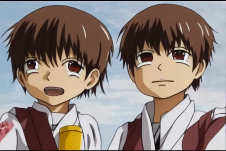 Image similar to sougo okita, brown hair, kewpie mayonnaise, gintama