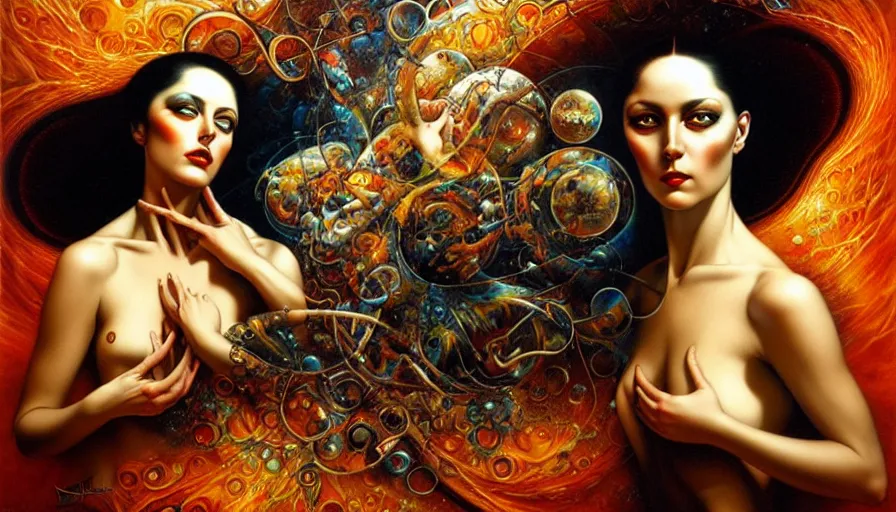 Image similar to the two complementary forces that make up all aspects and phenomena of life, by Karol Bak