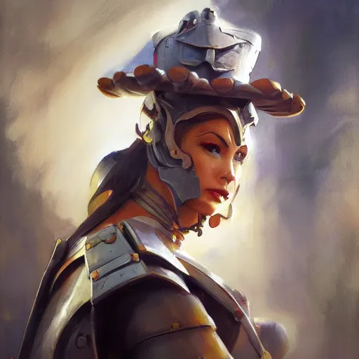 Image similar to greg manchess portrait painting of armored alice from alice in wonderland as overwatch character, medium shot, asymmetrical, profile picture, organic painting, sunny day, matte painting, bold shapes, hard edges, street art, trending on artstation, by huang guangjian, gil elvgren, ruan jia, randy vargas, greg rutkowski