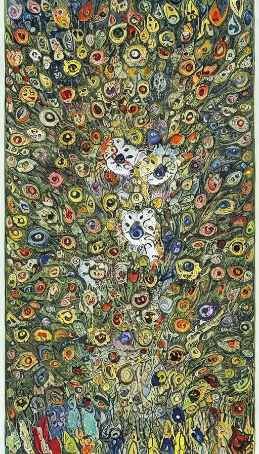 Image similar to rage, by louis wain