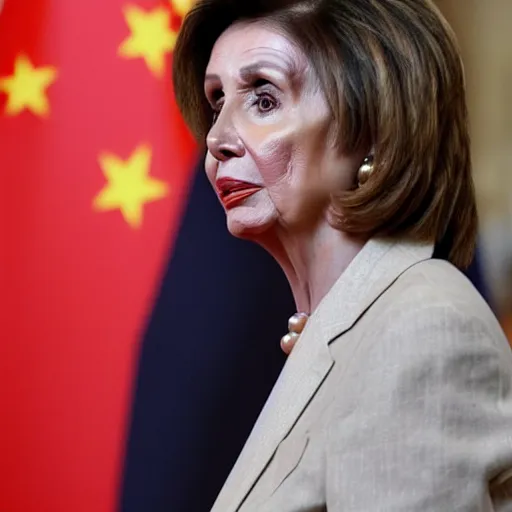 Prompt: Nancy Pelosi and Xi Jinping's daughter. Nancy Jinping. Portrait, fine details