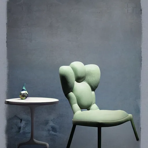 Image similar to contemporary furniture design by Ray Caesar, blue