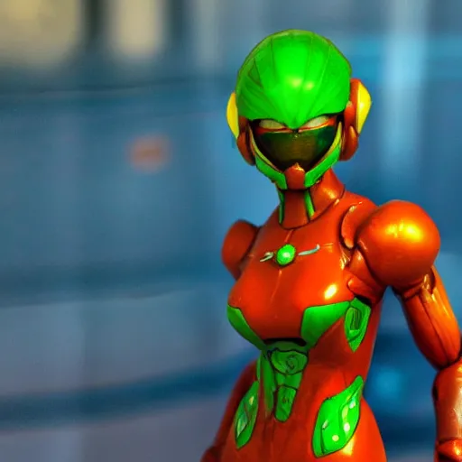 Image similar to metroid samus aran chilling in aruba