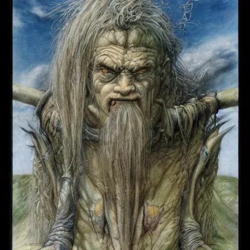 Image similar to a gigantic troll by brian froud and alan lee