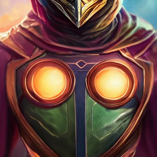 Image similar to Mysterio from Marvel Cinematic Universe, by Stanley Artgerm Lau, WLOP, Rossdraws, James Jean, Andrei Riabovitchev, Marc Simonetti, Yoshitaka Amano, ArtStation, CGSociety,