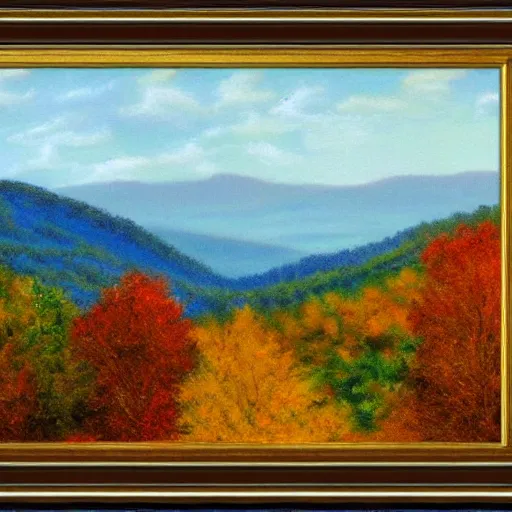 Prompt: Autumn hills of Tennessee, Bob Ross