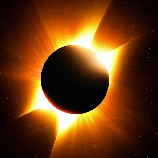 Image similar to dark solar eclipse, small in size, highly detailed, photorealistic shot, bright studio setting, studio lighting, crisp quality and light reflections, unreal engine 5 quality render