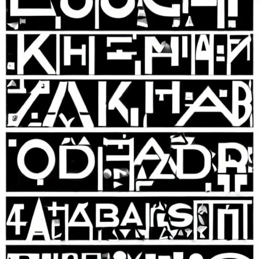 Image similar to the alphabet!! typography, high contrast, layers, egyptienne, bauhaus style