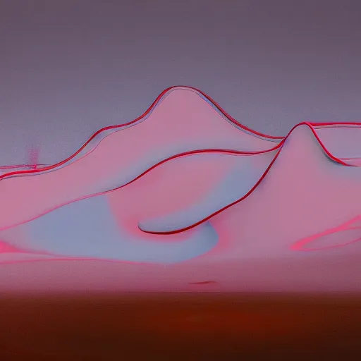 Image similar to abstract landscape painting at 12:00 by james jean and David Schnell, rendering, redshift, octane