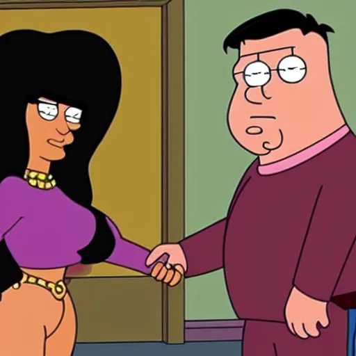 Prompt: kim kardashian in family guy