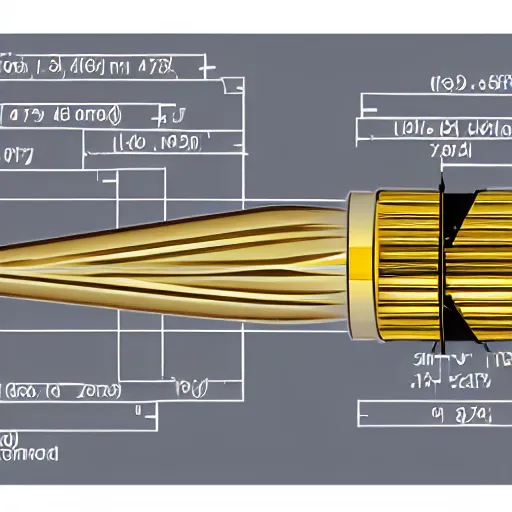 Image similar to detailed schematic cross section of an apfsds round