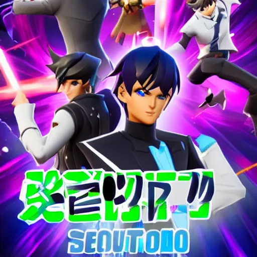 Image similar to seto Kaiba a streaming Fortnite