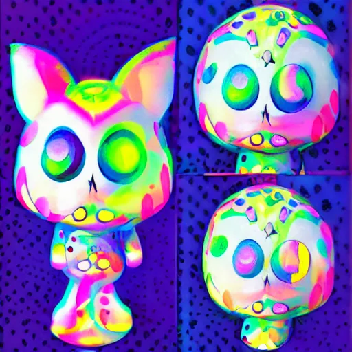 Image similar to poked bot from poked studio uk, bot art by lisa frank