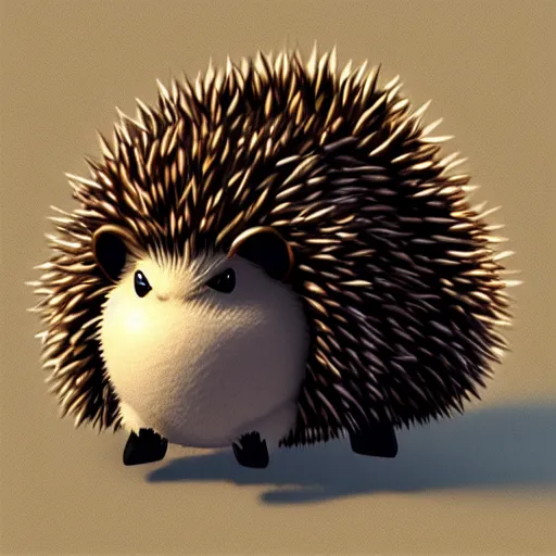 Prompt: A pokemon that looks like A hedgehog without thorns, covered with a layer of black fog ，Trending on art station. Unreal engine.