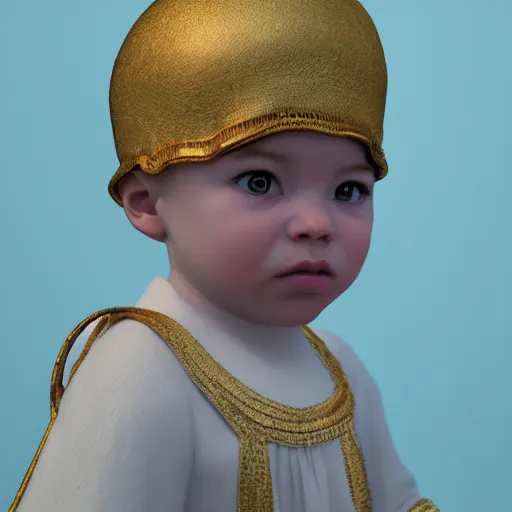 Prompt: baroque portrait of a holy catholic baby, trending on art station, 4k UHD, 8k, painting illustration, realistic volumetric lighting, rendered in unreal engine, high detail, photorealistic