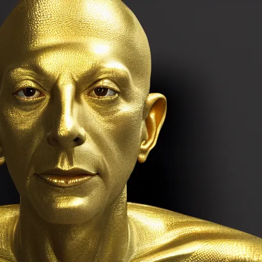 Image similar to hyperrealistic dslr film still of jeff goldblum disguised as gold doubloon, stunning 8 k octane comprehensive 3 d render, inspired by istvan sandorfi & greg rutkowski & unreal engine, perfect symmetry, dim volumetric cinematic lighting, extremely hyper - detailed, incredibly real lifelike attributes & flesh texture, intricate, masterpiece, artstation, stunning