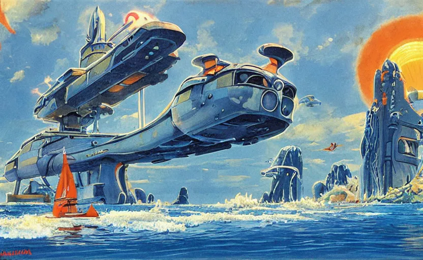 Prompt: subnautica by Robert McCall
