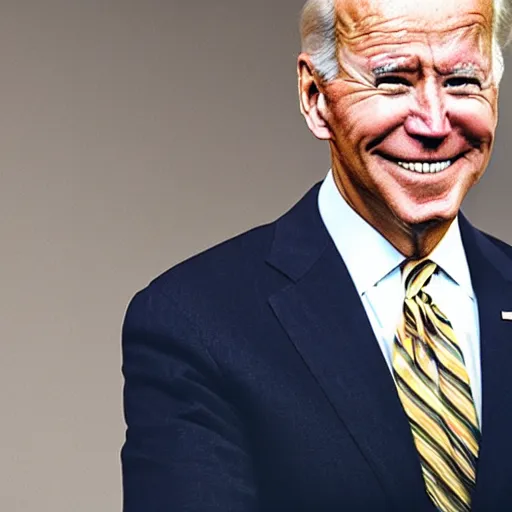 Image similar to president joe biden with his eyes bigger than his body realistic 5 5 mm photograph