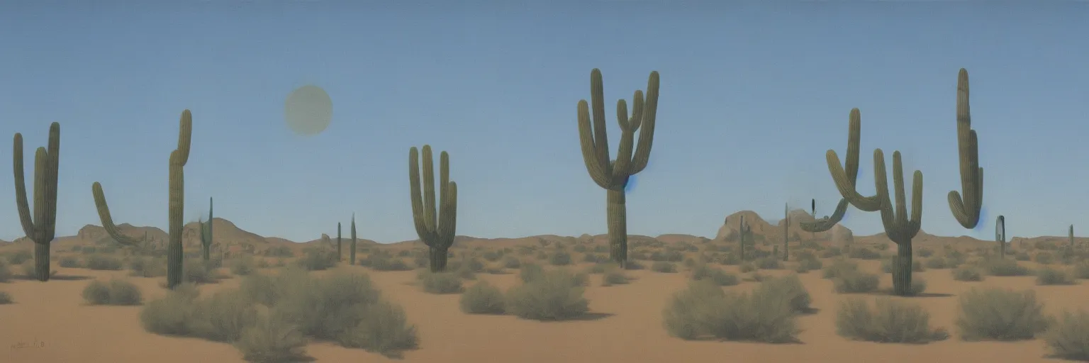 Prompt: arizona native american indian reservation desert painting magritte