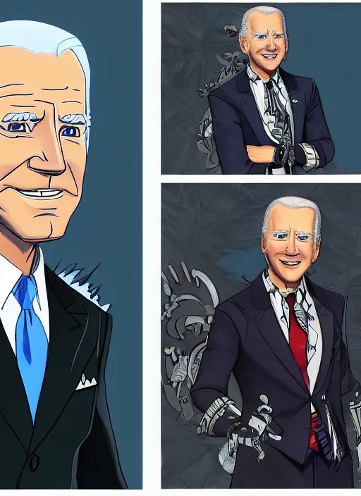 Image similar to joe biden as a kingdom hearts villain, official square enix concept art, intricate design, high definition, delicate patterned, fantasy, fashionable rpg clothing