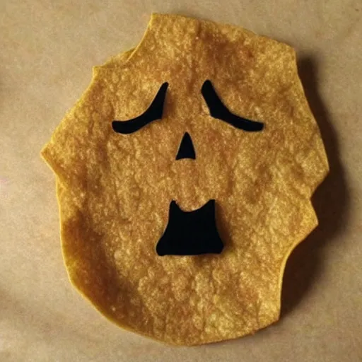 Image similar to tortilla chip that looks just like scooby doo