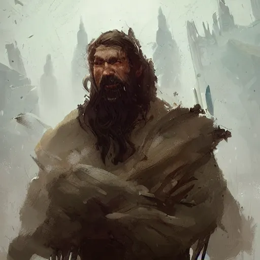 Image similar to portrait of a grizzled wizard by greg rutkowski