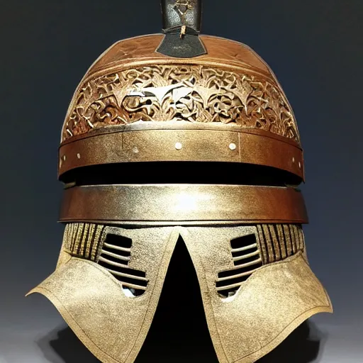 Prompt: japanese samurai helmet, intricate detail, full shot, museum lighting, ultra detailed,