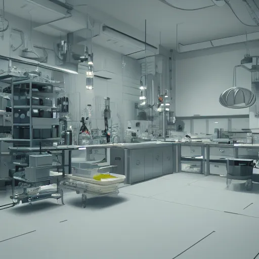 Prompt: 8 k hd detailed octane render of the laboratory of a mad scientist