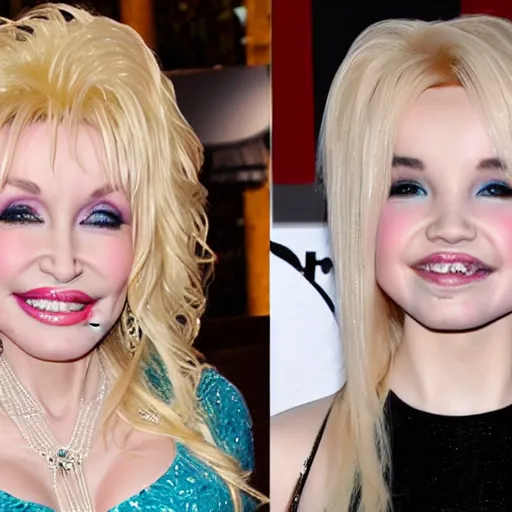 Prompt: genetic mix of dolly parton and dove cameron