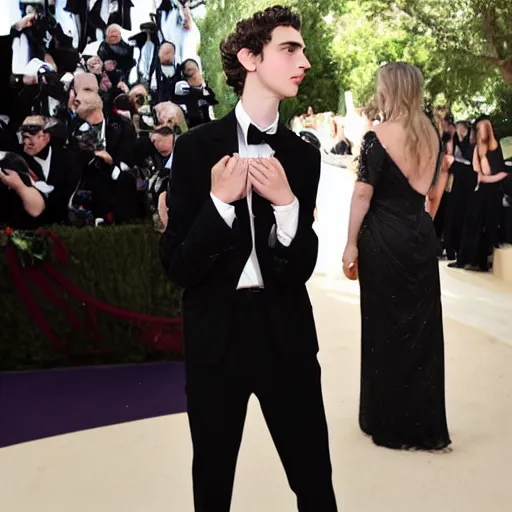 Image similar to timothee chalamet blowing a kiss