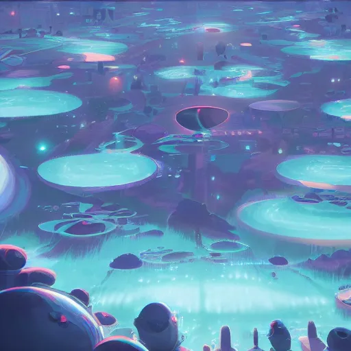 Image similar to the multiverse as a big number of spheric worlds on a peg - top, mattepainting concept blizzard pixar maya engine on stylized background splash comics global illumination lighting artstation lois van baarle, ilya kuvshinov, rossdraws