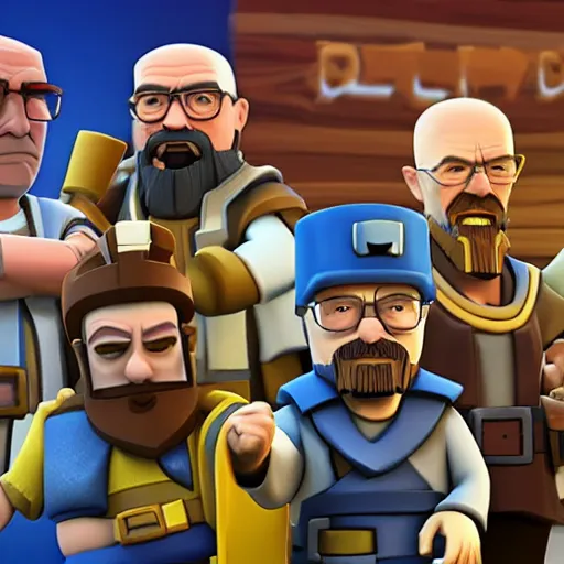 Prompt: walter white on clash royale