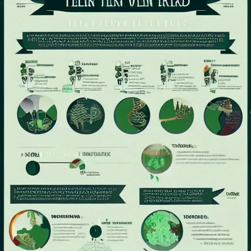 Image similar to a infographic about terrarium in the style of 1920