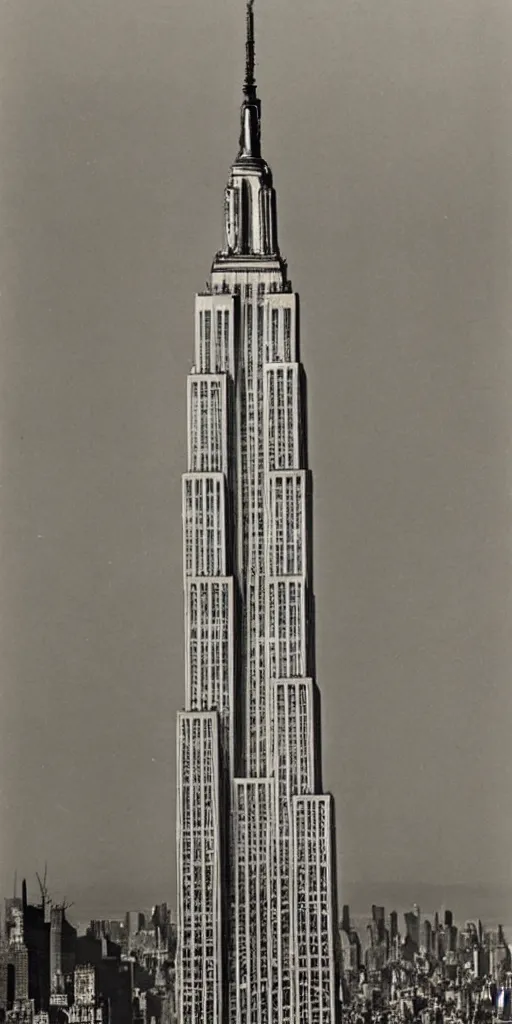 Image similar to empire state building after 100 years of decay